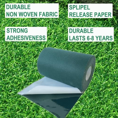 Turf Tape Artificial Grass Tape Self Adhesive 12" x 65.6' - size: Single-sided 12 in x 65.6 ft