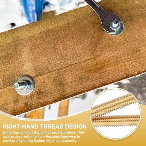 uxcell Brass Fully Threaded Rod M2.5x0.45mm Pitch Studs 200mm/8 Long 3 Sets - size: M2.5x0.45mmx200mm