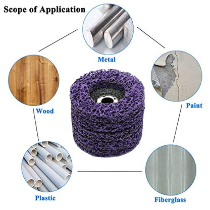 Lamsion 4-1/2" Rust Remover Wheel & Strip Disc for Angle Grinder, 6Pack - size: 6Pack - 4-1/2" x7/8''