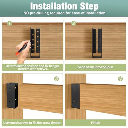 2x6 Joist Hanger 24PCS,Outdoor Trim Concealed-Flange Joist Bracket - size: 24pcs, style: 2''x6''