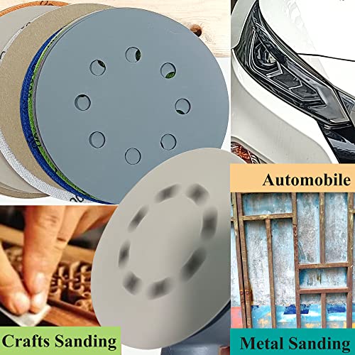 #2000-#10000 24 PCS 5 Inch 8 Hole Sanding Discs 2000/3000/4000/5000/7000/10000 Grit Compatible for Random Orbital Sander Sanding Grinder (24 PCS 5 inch 8Hole #2000-#10000) - style: 24 PCS 5 inch 8Hole #2000-#10000