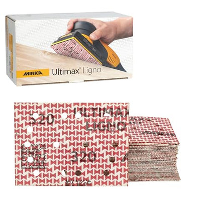 Mirka Ultimax Ligno 3x4 in 320 Grit Wood Sanding Sheets Hook & Loop 50 Pack - size: Grit 320