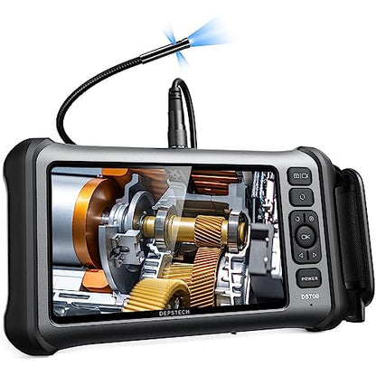DEPSTECH 7" IPS Screen Triple Lens Inspection Borescope with Light 16.5FT