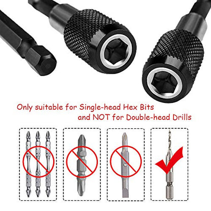 Saiper 1/4 Inch Hex Shank Magnetic Screwdriver Bit Holder 2", 4", 6"