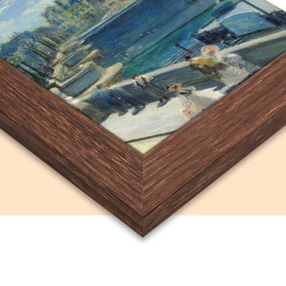 Solid Wood 24x36 Frame - Single Frame, Rustic Walnut 24 x 36 Poster Frame for Artwork, Puzzles, Photos and Movie Posters Picture Frames - size: 24" x 36"
