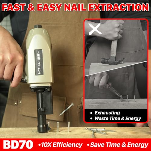 KEENTECH Pneumatic Nail Puller,Fast & Labor-Saving Nail Remover Tool,BD70 - size: BD70