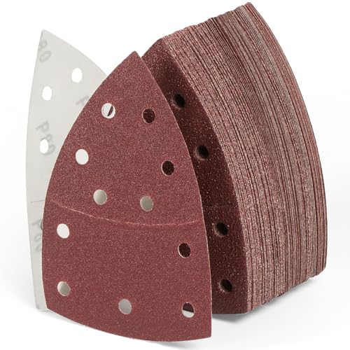60 PCS 11 Hole Mouse Sander Sandpaper Hook and Loop Palm Sander Sandpaper Assorted 40/60/80/120/180/240 Grits Sanding Pads for Mouse Sander - style: 60 PCS 11 Hole 40/60/80/120/180/240 Grit