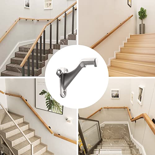 HOME MASTER HARDWARE Handrail Bracket for Stairs, Satin Nickel, 3 Pack - color: Satin Nickel, size: 3 Pack