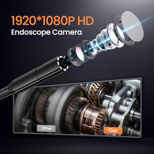 BlueSwan Endoscope Camera with Light 4.3" IPS 1080P Borescope