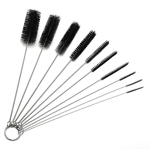 Long Straw Brush, Nylon Pipe Tube Cleaner 8.2-ihch 10 Different Diameters Set of 10 - size: 10 piece set
