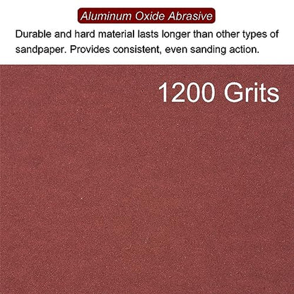HARFINGTON 60pcs Triangular Hook & Loop Sandpapers 1200 Grits 3-1/8" Aluminum Oxide Sanding Pads Random Orbital Mouse Detail Sander Papers Oscillating Multi Tool Sheets - size: 1200 Grits