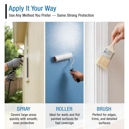 Rain Guard Water Sealers SP-9005 Paint Sealer 5 Gallon - Clear Semi-Satin Finish - Water Repellent Protection for All Painted Surfaces - Water-Based Silane/Siloxane Acrylic - size: 5 Gallons