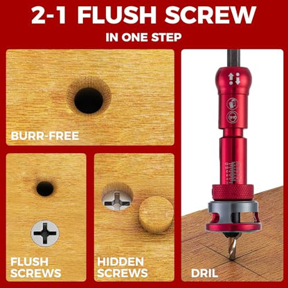 Countersink Drill Bit Set 9-Piece - 82° TCT Carbide Bits - size: Countersink Drill Bit -PRO