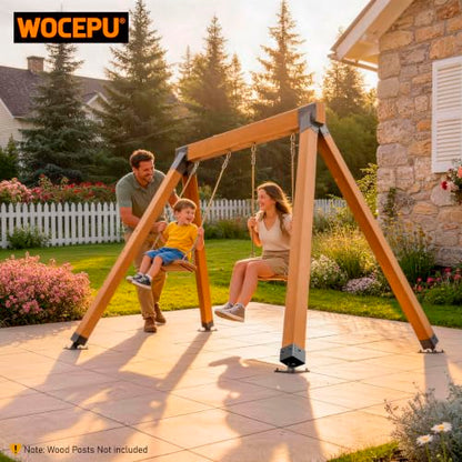 4pcs Heavy Duty Swing Adjustable Bottom Brackets, 2pcs Top Brackets（Black） - color: Black, size: Complete Set(2A-Frame+4Base)