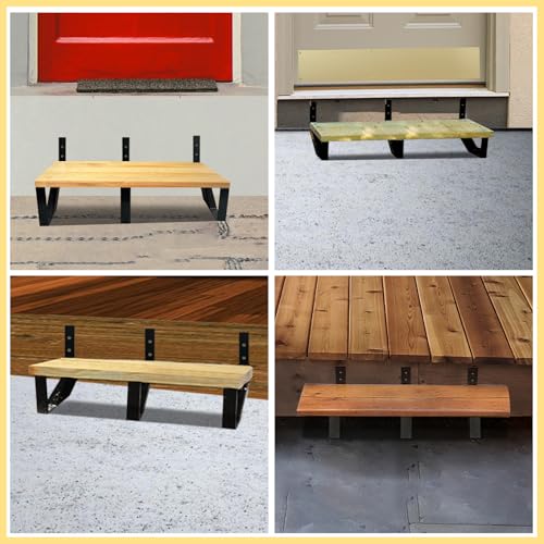 1 Step Metal Stair Step Steel Riser Stringers for 12.0" Height Deck, 3Packs - size: 1 Step