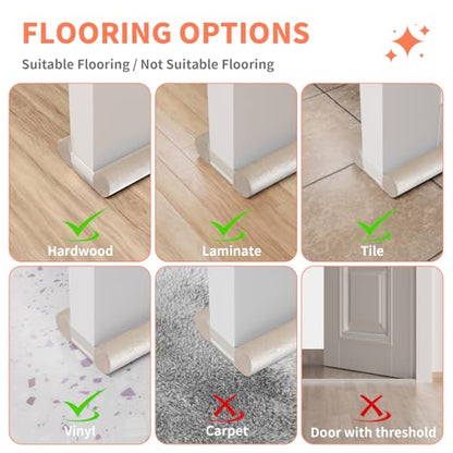 BKSAI Under Door Draft Stopper, 28-32in, Beige - color: Beige, size: 28-32in