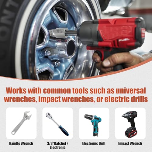 15pcs Screw Extractor Set, 3/8" Hex Drive Bolt Extractor Kit