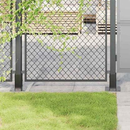 4 Pack Post Bases 2.80x2.80 Inch Square Support Brackets Powder-Coated Steel Base Plates for Gazebo Fence Deck Railing Anthracite - size: 71 x 71 mm & 4