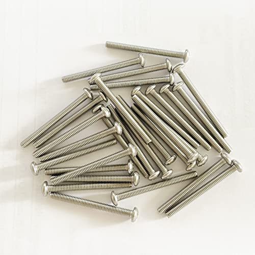 WAFJAMF 8/32 Thread (30 Pcs) 304 Stainless Steel Knob Pull Machine Screws Truss Head Screws Bolts for Cabinet Drawer (8#-32 x 1-3/4") - size: 8#-32 x 1-3/4"-30Pcs