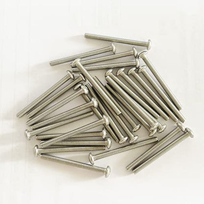 WAFJAMF 8/32 Thread (30 Pcs) 304 Stainless Steel Knob Pull Machine Screws Truss Head Screws Bolts for Cabinet Drawer (8#-32 x 1-3/4") - size: 8#-32 x 1-3/4"-30Pcs