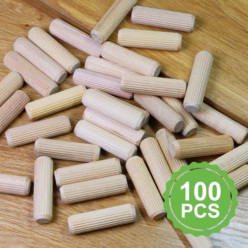 1/2" x 1-3/4" Wooden Dowel Pins - FoDau770 Beech Wood Dowel Rods - 100 Pcs - size: 1/2" x 1-3/4"