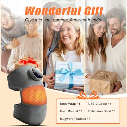 Knee Heating Pad with Massage, 1 Pack Rechargeable Knee Massager - size: 1 Pack