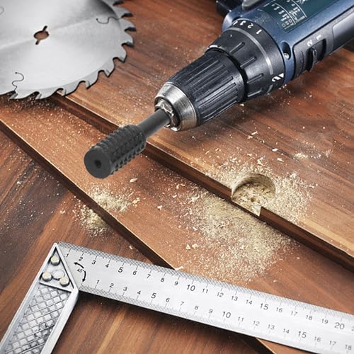 Rotary Drill Bits Set Wood Carving File Rasp Drill Bit（Black＆silver-11pcs - color: Black＆silver-11pcs