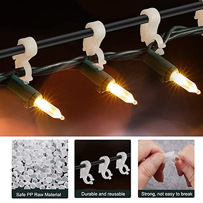 Christmas Light Clips for Outdoor, 200 Pack Mini Gutter & Shingle Clips