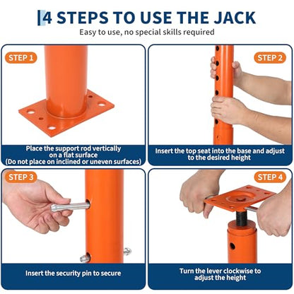 Garvee Adjustable Jack Post, House Floor Jack for Leveling, 56"-100" Height Range, 18000 LBS Lifting Joist Beam Basement Jacks, House Jacks for Lifting - size: 56"-100"