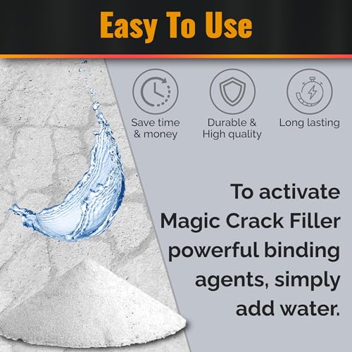 Magic Crack Filler 2.5LB Concrete Slab Gray, for Filling in Concrete Cracks on Driveways, Walkways and Patios. Installs Easily Dry Granular No Mess and DIY (Gray, 3) - color: Gray, size: 7.5 lb