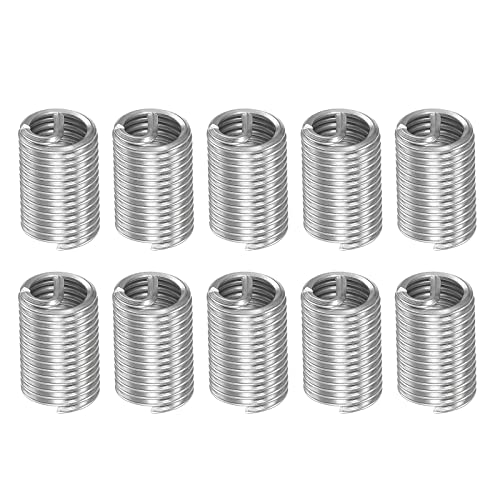 HARFINGTON 10pcs Wire Thread Inserts M5 x 0.8 3D 304 Stainless Steel Helical Coiled Wire Threaded Sleeve - size: M5 x 0.8