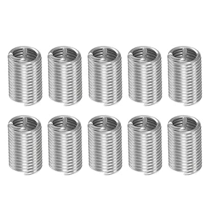 HARFINGTON 10pcs Wire Thread Inserts M5 x 0.8 3D 304 Stainless Steel Helical Coiled Wire Threaded Sleeve - size: M5 x 0.8