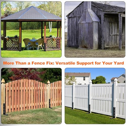 One-Piece Fence Post Repair Kit, Heavy Duty, 4-Pack