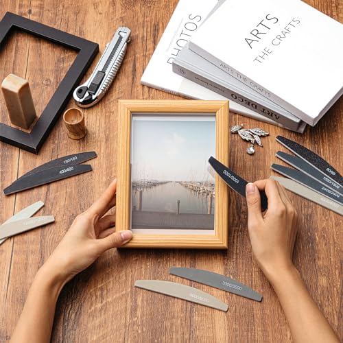 Honoson 20 Pcs Sanding Sticks Model, Low and High Grits, Moon Style - style: Moon Style