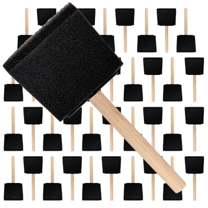 Pro Grade Foam Brushes, 3 Inch Poly Foam Brush Set for Paint, 36 Pc - size: 3" 36 Ea