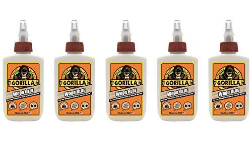 Gorilla Wood Glue, 4 ounce Bottle, (Pack of 5) - size: 5 - Pack