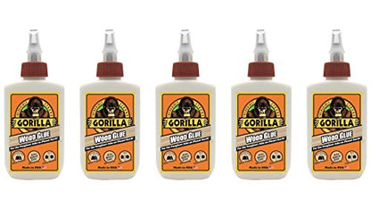 Gorilla Wood Glue, 4 ounce Bottle, (Pack of 5) - size: 5 - Pack