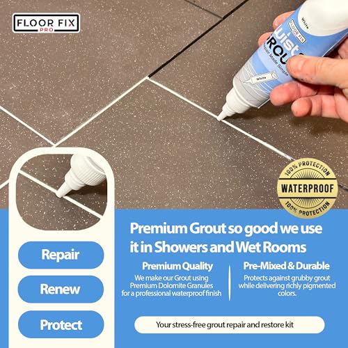 from Floor-Fix Pro Premixed Tile Grout Repair Kit, Dark Gray - color: Dark Gray