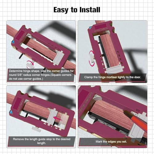 Garosa Door Hinge Installation Kit Adjustable Template