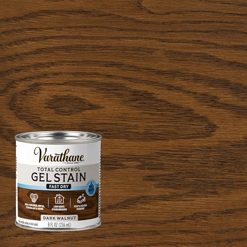 Varathane Total Control Dark Walnut Gel Stain - color: Dark Walnut, size: Half Pint (Pack of 1)