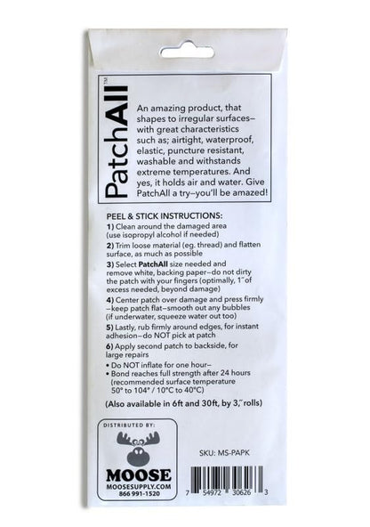 PatchAll Kit Clear Poly Adhesive Vinyl Repair Patch Tape - size: Multi Patch Kit