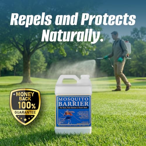 Mosquito Barrier Liquid Garlic Spray Concentrate for Mosquitoes, 1 Gallon