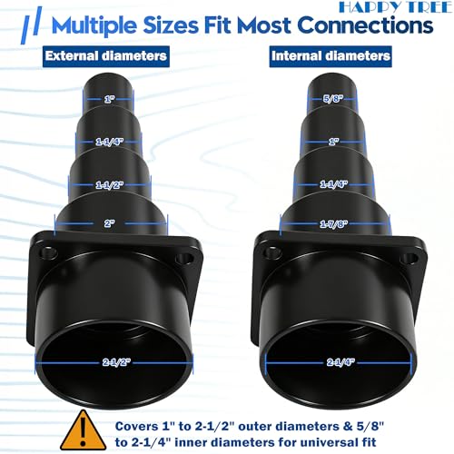 (2 Pack) Universal Tool Adapter Attachment for Shop Vac Wet/Dry Vacuum Connects to Power Tools 2-1/2" Integrated Hose Adapters for Dust Collector for Saw and Sander