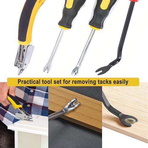 4Pcs Heavy Duty Staple Remover, Upholstery Staple Puller Tool