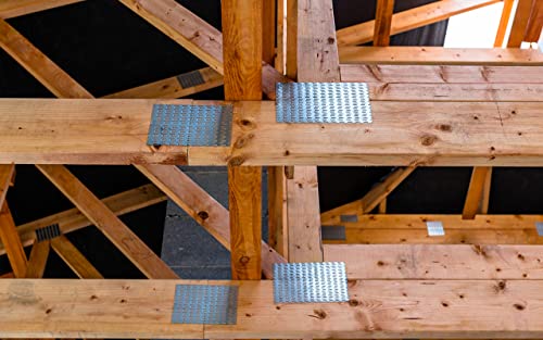 20 Pack Truss Plates 3x6, Pronged Truss Mending Plate with Nail Teeth, Tie Plate for Roofing Wood Connector, 20 Ga Thickness - size: 3"x6"