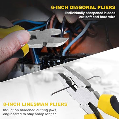 TOPLINE 6-Piece Pliers and Wrench Set