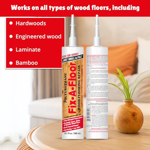Fix-A-Floor Polyurethane Wood Flooring Repair Adhesive Extra Strength for Hardwood Wood Floors 10.1 oz. Tubes *for Best Results Use The Proven Power of a Caulk Gun*