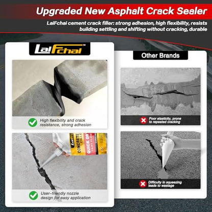 Asphalt Crack Sealant, Cement Crack Filler, High Elasticity Self Leveling Caulking Glue, Waterproof Concrete Repair for Driveways, Walkway, Patio, Joint, Indoor and Outdoor (5 Pack - 5.5LB) - style: 5 Pack - 5.5LB