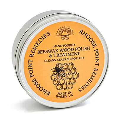 Premium Food-Safe Beeswax Wood Polish & Furniture Wax – Hand Poured Wood Conditioner | Eco-Friendly & Non-Toxic | Protects & Restores All Wood: Furniture, Toys, Cutting Boards, Ornaments (1 Fl Oz) - size: 1.0 fl oz - Starter Tin