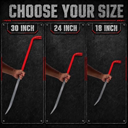 24 Inch 60 cm Heavy Duty Pry Bar Nail Puller Gray Red - size: 24 Inch / 60 cm